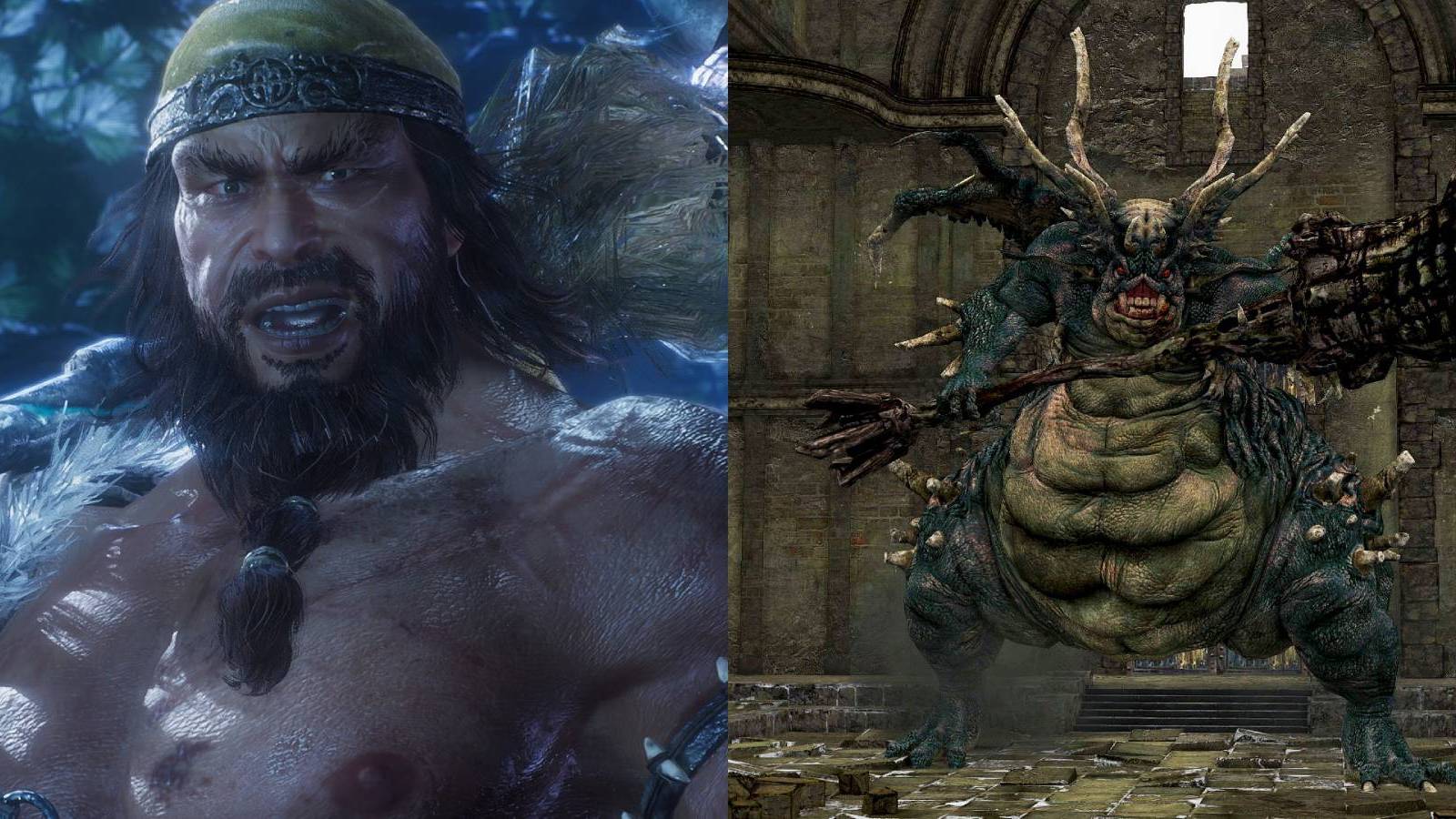 Zhang Liang from Wo Long: Fallen Dynasty and the Asylum Demon from Dark Souls