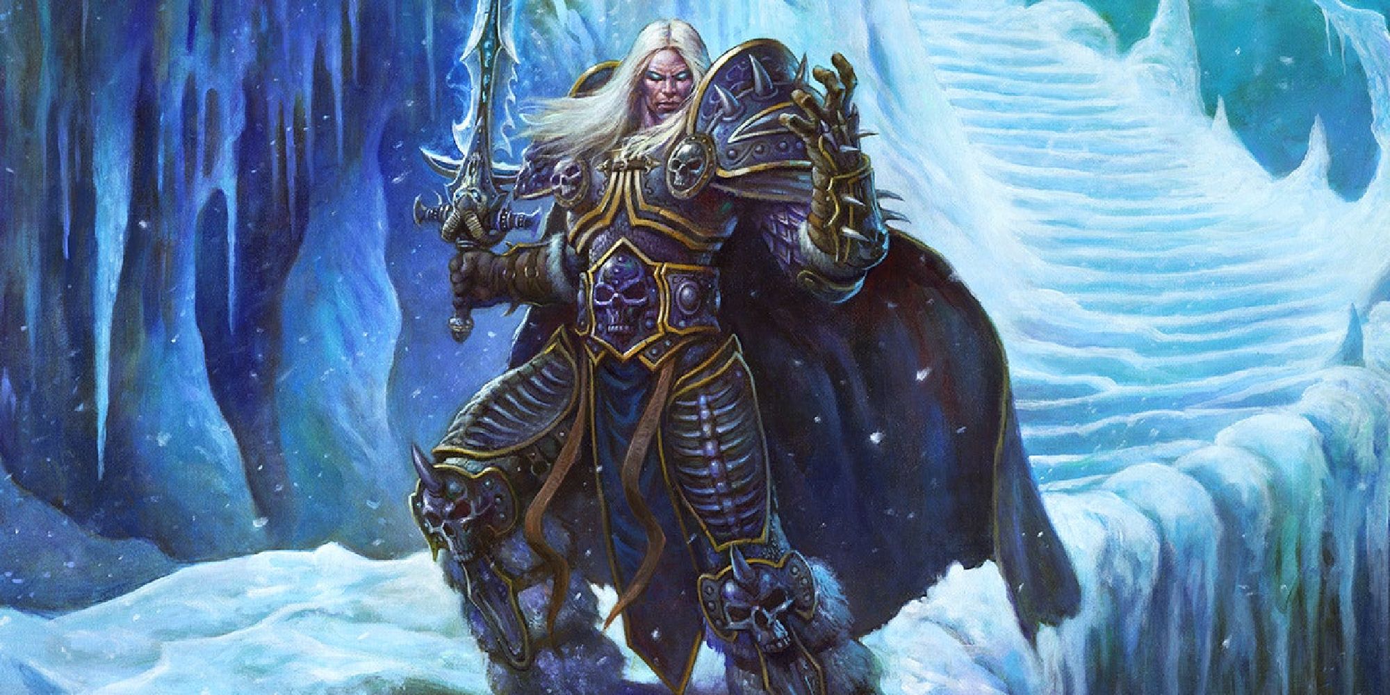 The Lich King wielding the legendary blade Frostmourne.