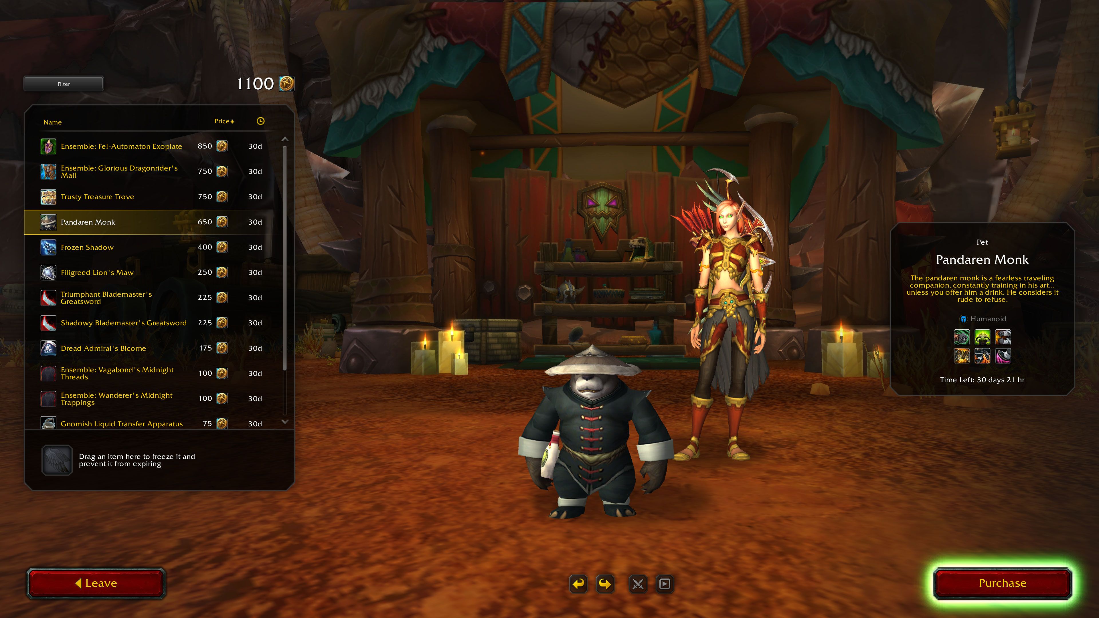 WoW Pandaren Monk