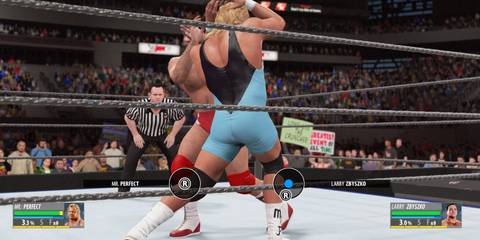 WWE 2K16 Mr Perfect and Larry Zbyszko chain wrestling