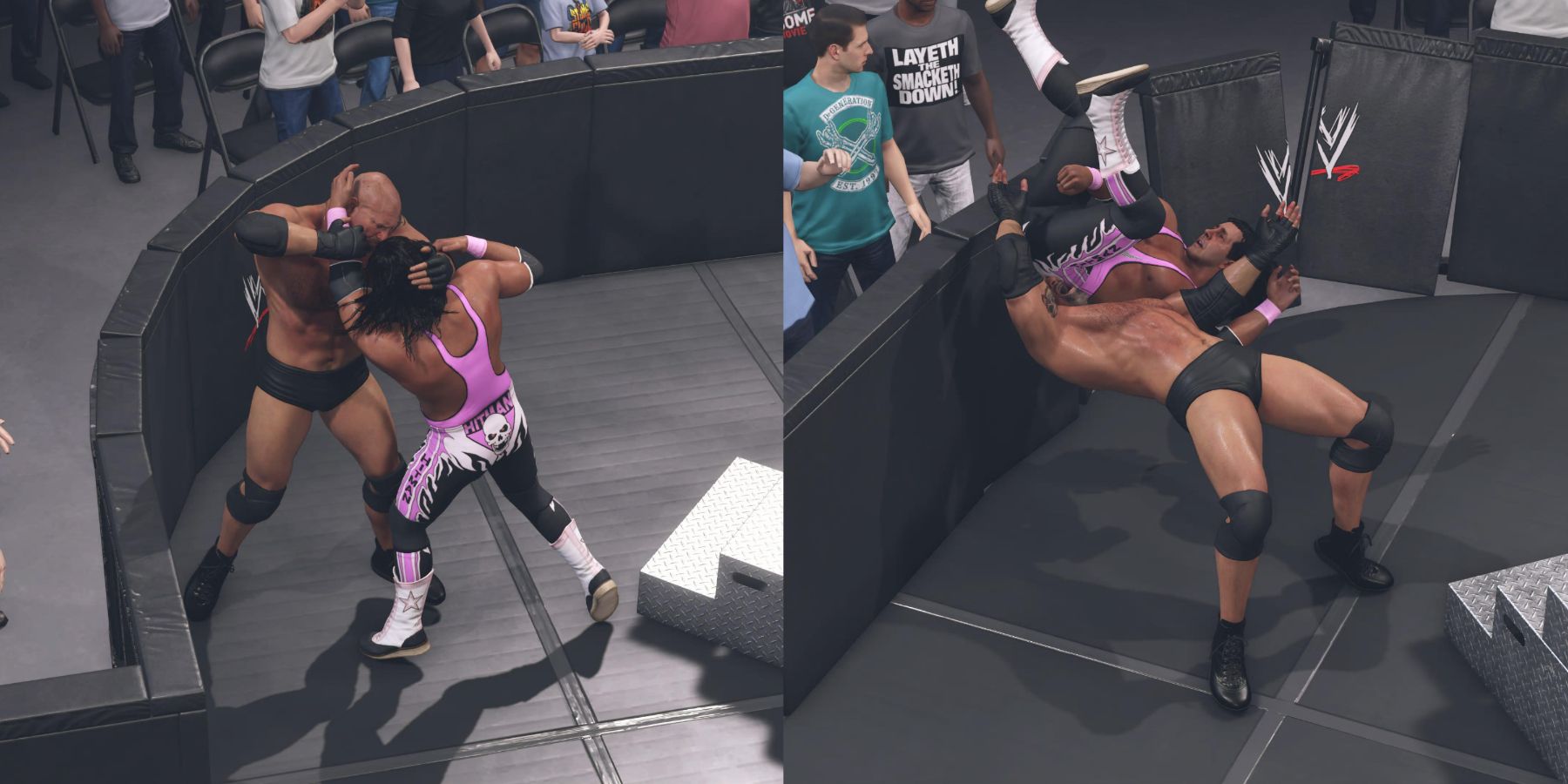 WWE 2K23 Barricade slam steps