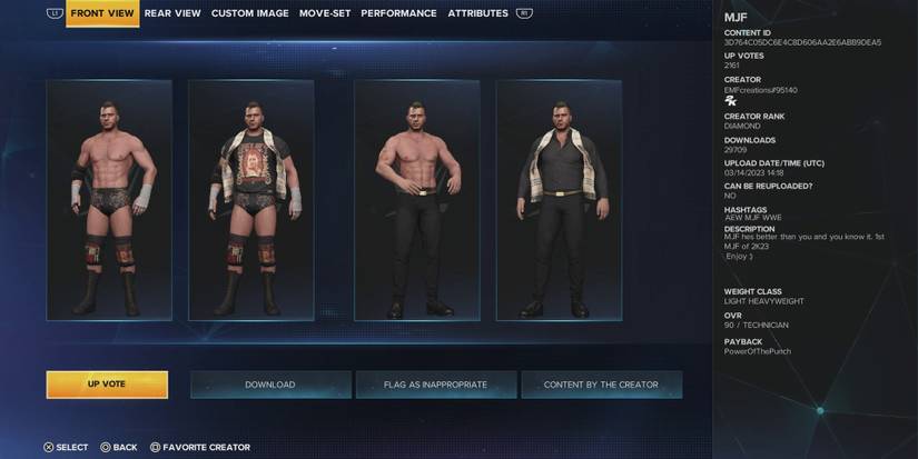 wwe-2k23-best-caws-based-on-aew-wrestlers-mjf