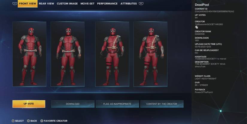 wwe-2k23-best-caws-based-on-superheroes-and-villains-deadpool