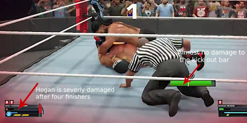 WWE 2K23 invincible kick outs