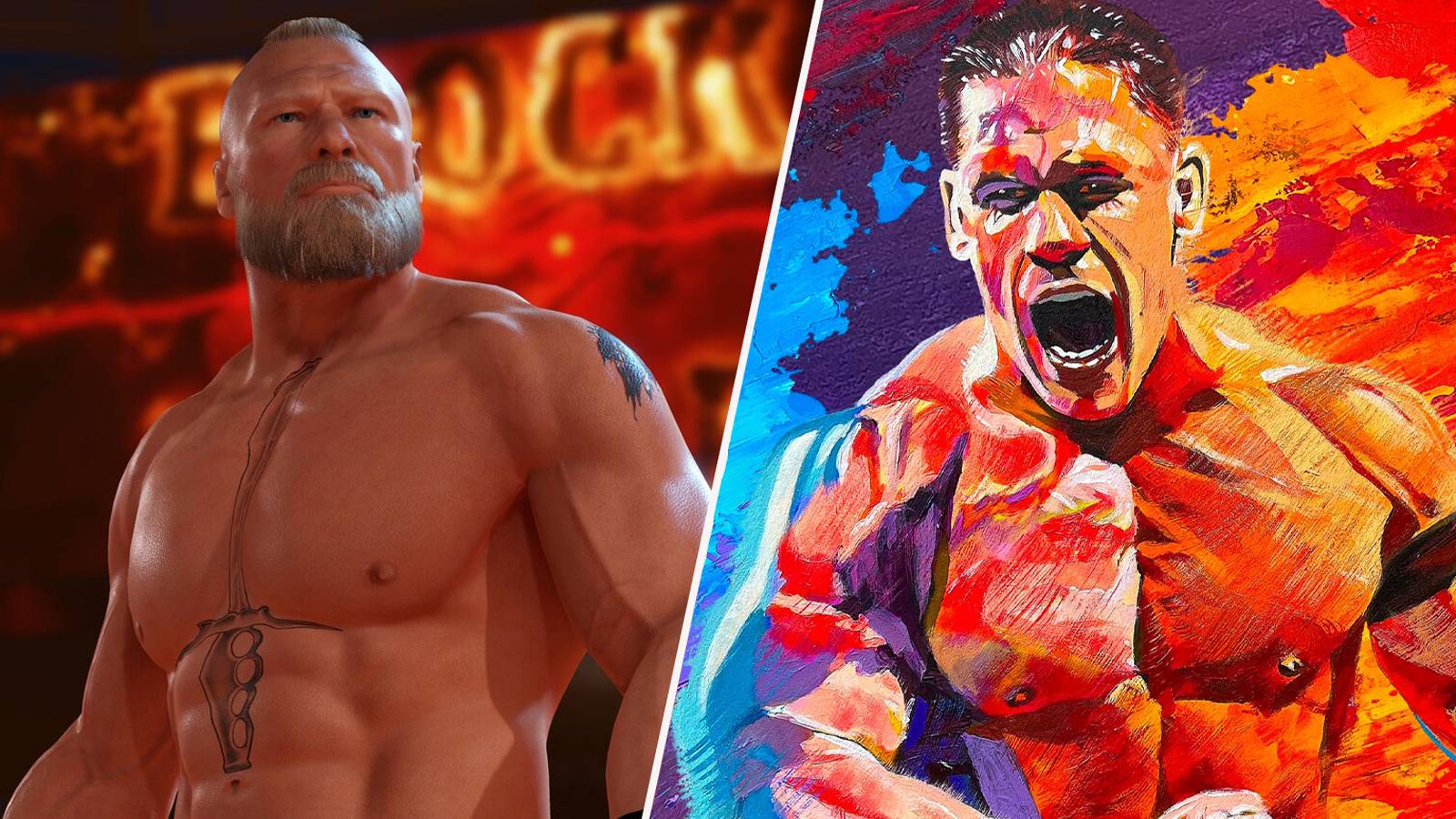 wwe 2k23 lesnar cena