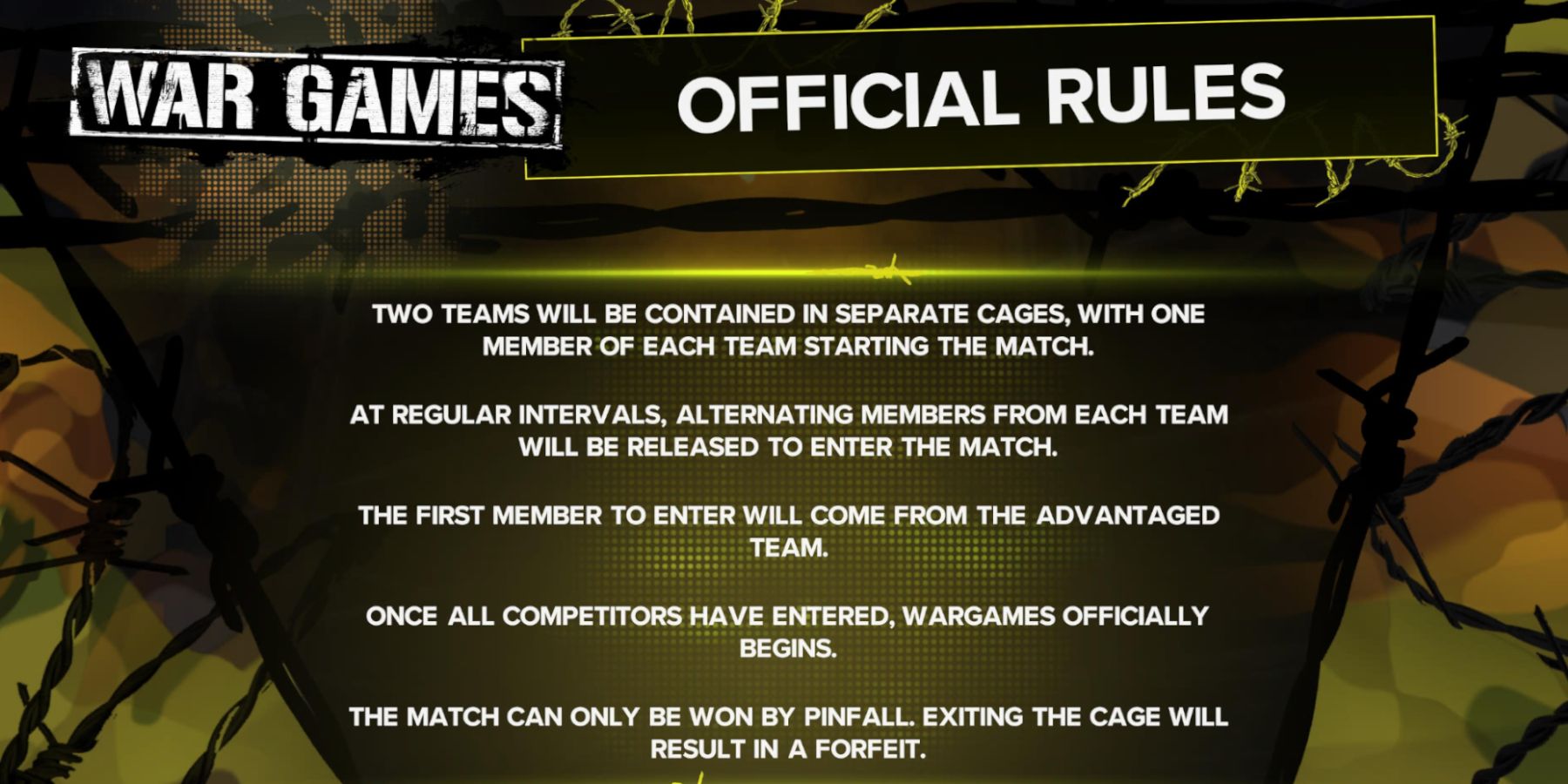WWE 2K23 The WarGames rules
