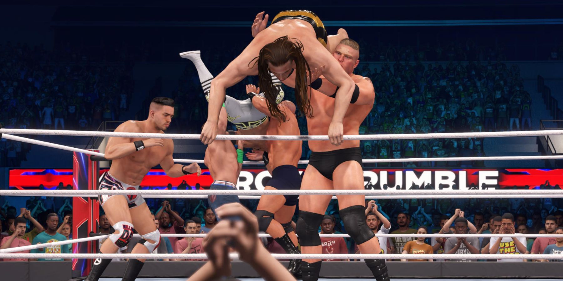 WWE2K23 Brock eliminating Matt Riddle