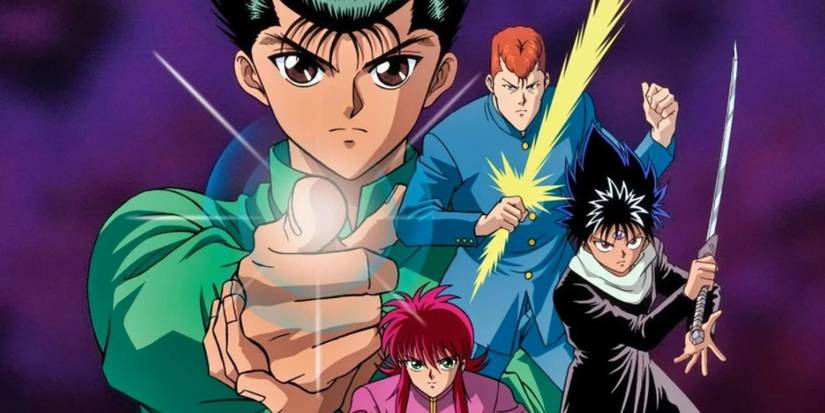 Yu Yu Hakusho anime Team Urameshi Yusuke Urameshi Kazuma Kuwabara Kurama Hiei