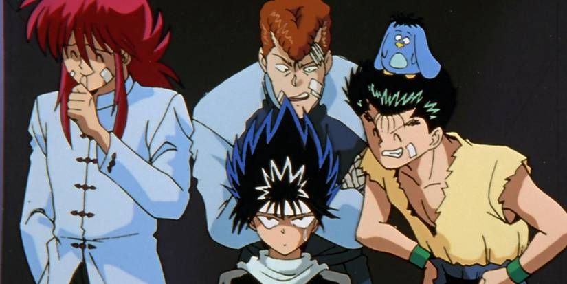 Yu Yu Hakusho anime funny moment Kurama Hiei Kazuma Kuwabara Yusuke Urameshi Pu