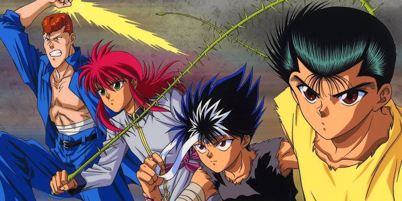Yu Yu Hakusho anime Dark Tournament Kazuma Kuwabara Kurama Hiei Yusuke Urameshi