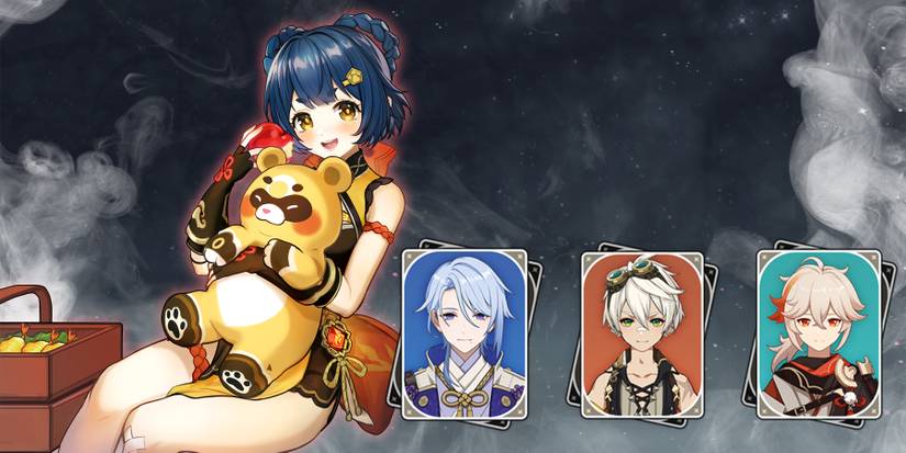 xiangling-ayato-bennett-and kazuha in genshin impact