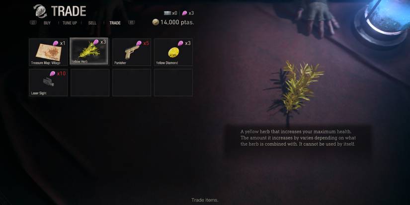 Yellow Herb in the Resident Evil 4 remake