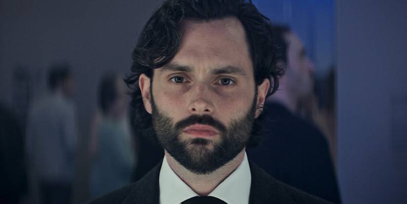 Joe Goldberg looking serious and thoughtful in season 4 of You