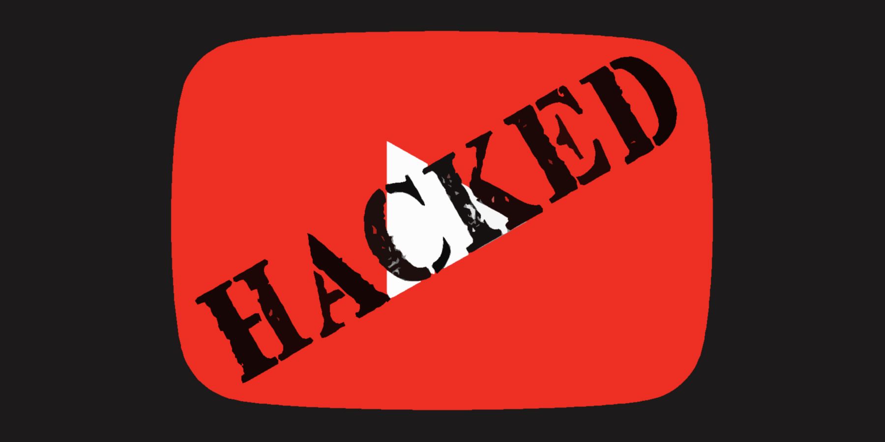 YouTube logo emblem hacked stamp