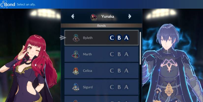 Yunaka having a A bond with Byleth in Fire Emblem Engage