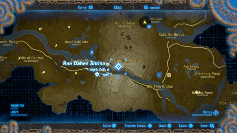 zelda breath of the wild dueling peaks shrines