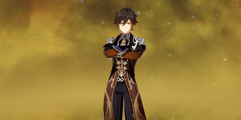 zhongli crossing his hands in genshin impact