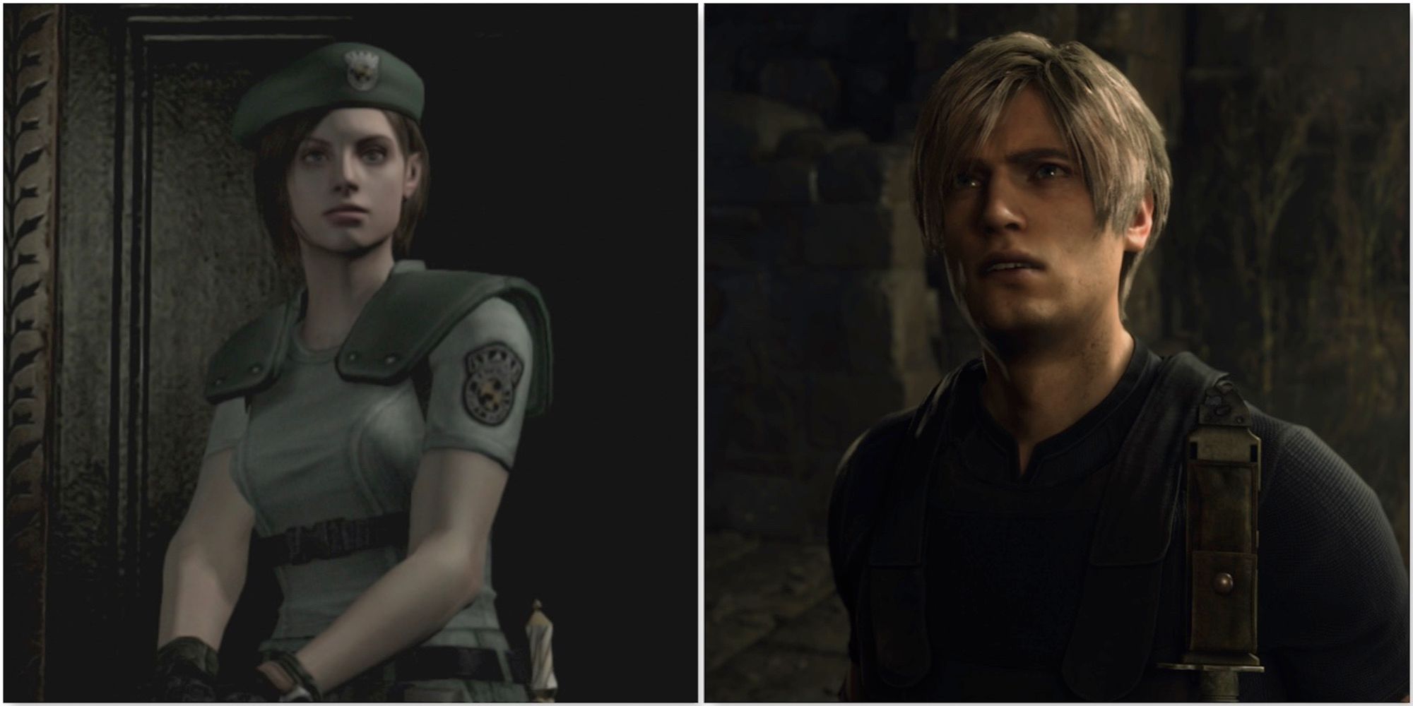 Jill in the Resident Evil remake and Leon in the Resident Evil 4 remake