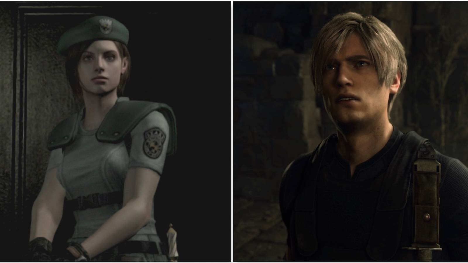 Jill in the Resident Evil remake and Leon in the Resident Evil 4 remake