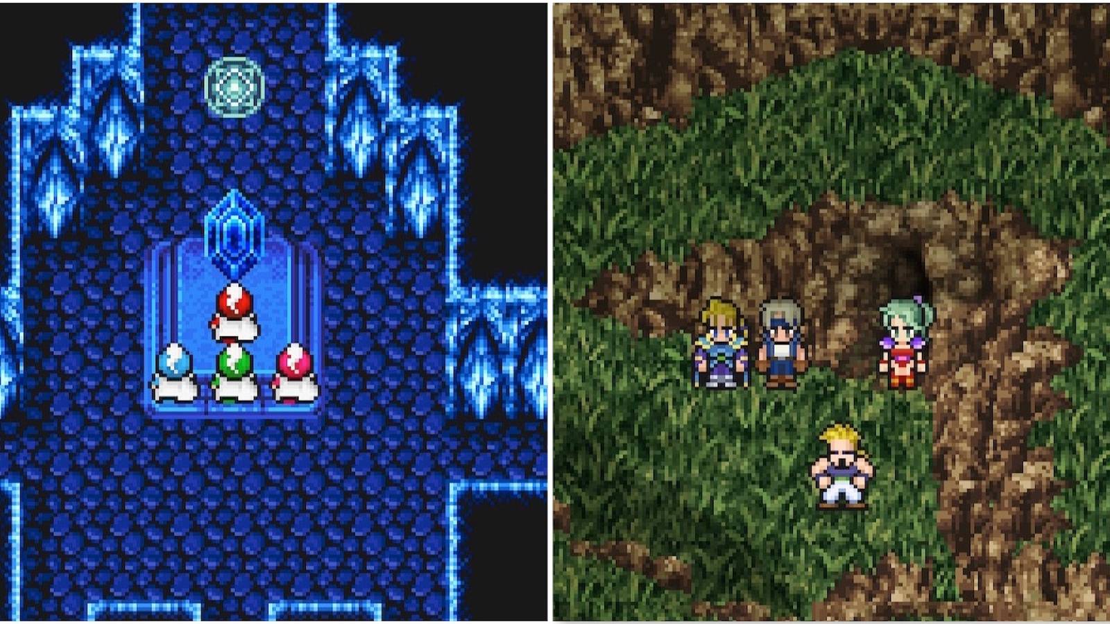 Scenes featuring characters in Final Fantasy 3 and 6