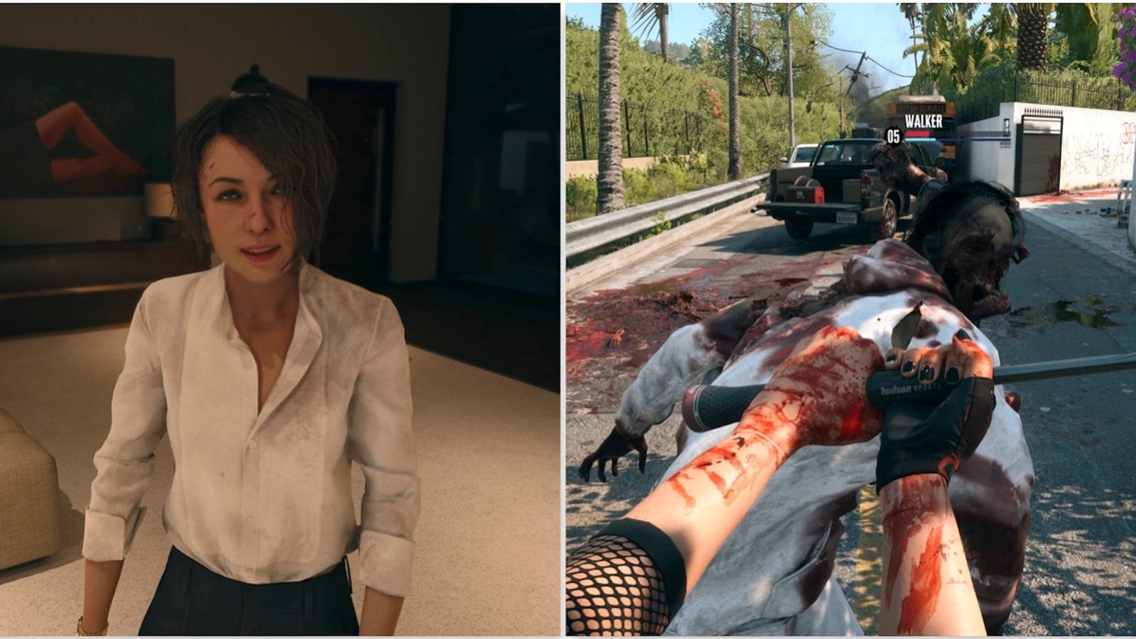 Emma and fighting enemies in Dead Island 2