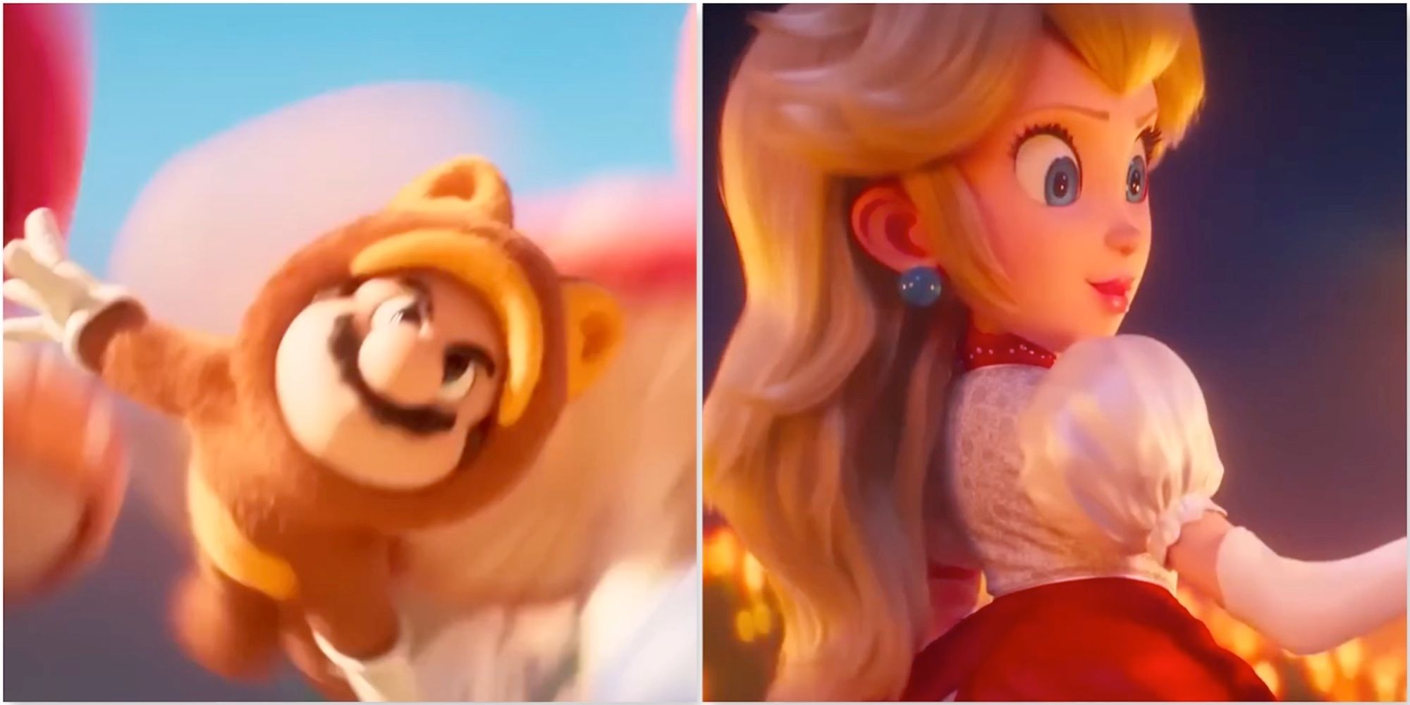 Mario and Peach in The Super Mario Bros. Movie