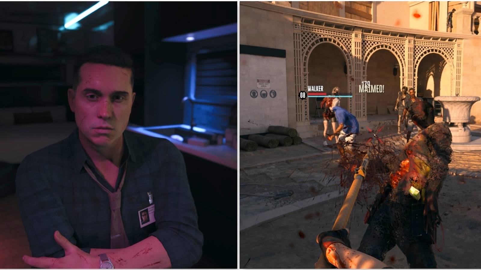 Michael and fighting enemies in Dead Island 2