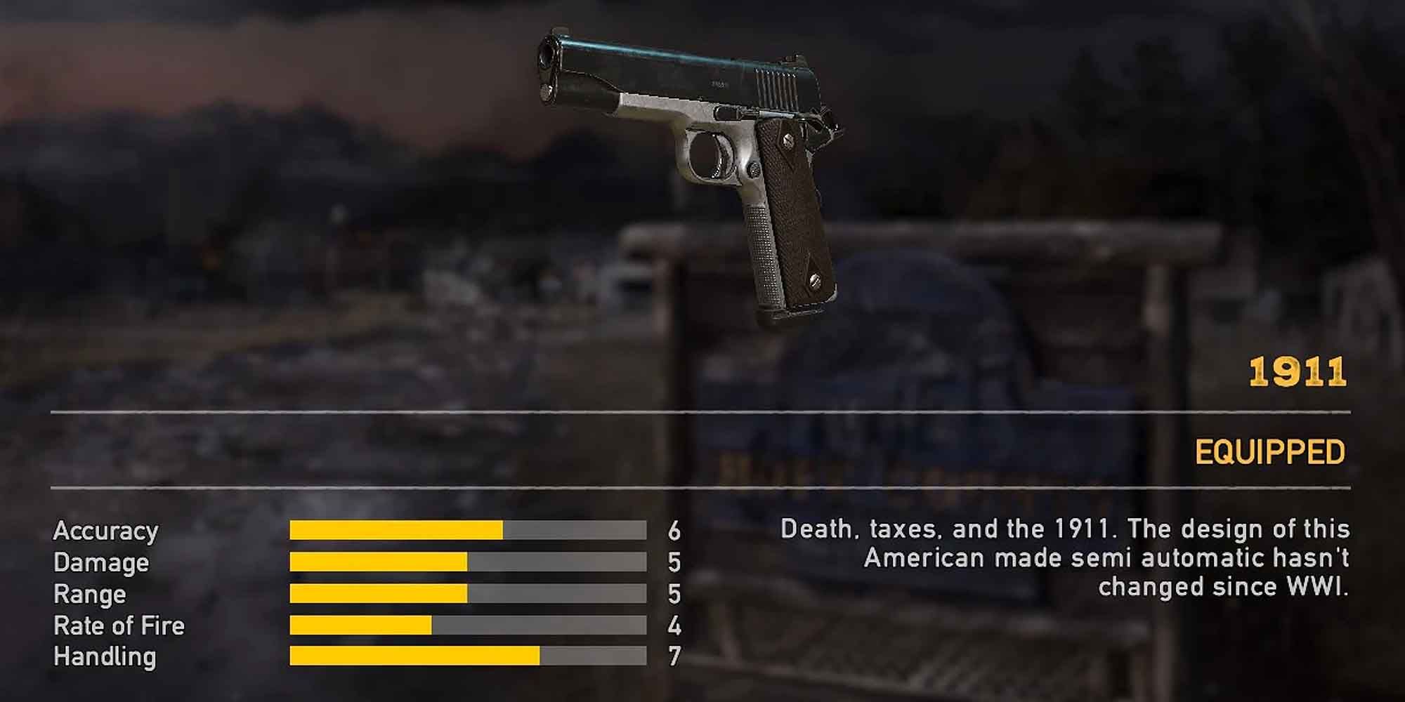 The 1911 sidearm in Far Cry 5