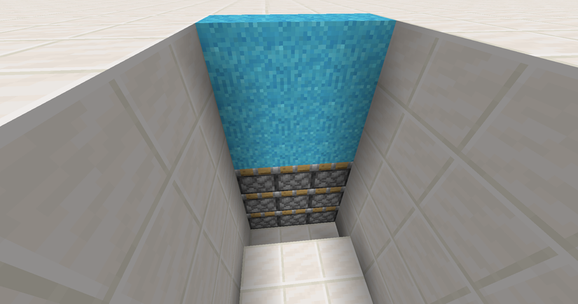The base of a hipster door to start working with in Minecraft