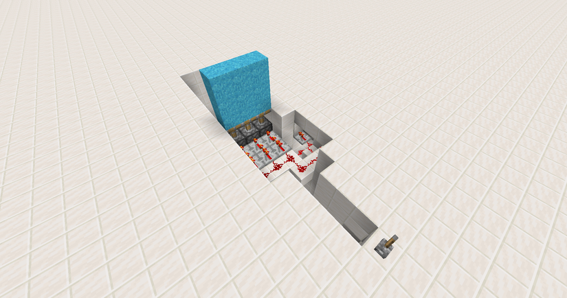 The innerworkings of a Hipster Door in Minecraft