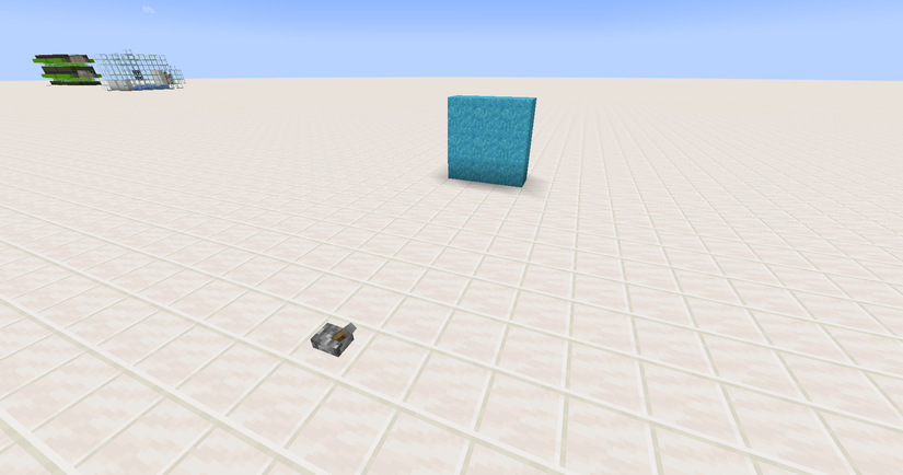 A Minecraft hipster door that remains deactivated