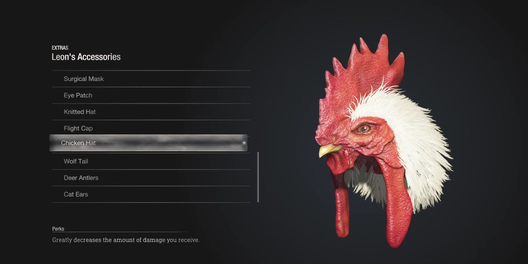 The Chicken Hat in Resident Evil 4 remake