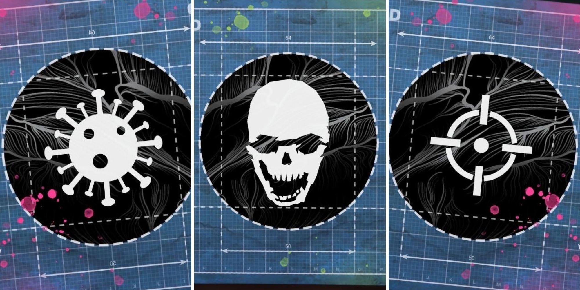 A grid of three of the Zombie Parts Perks Blueprints in Dead Island 2