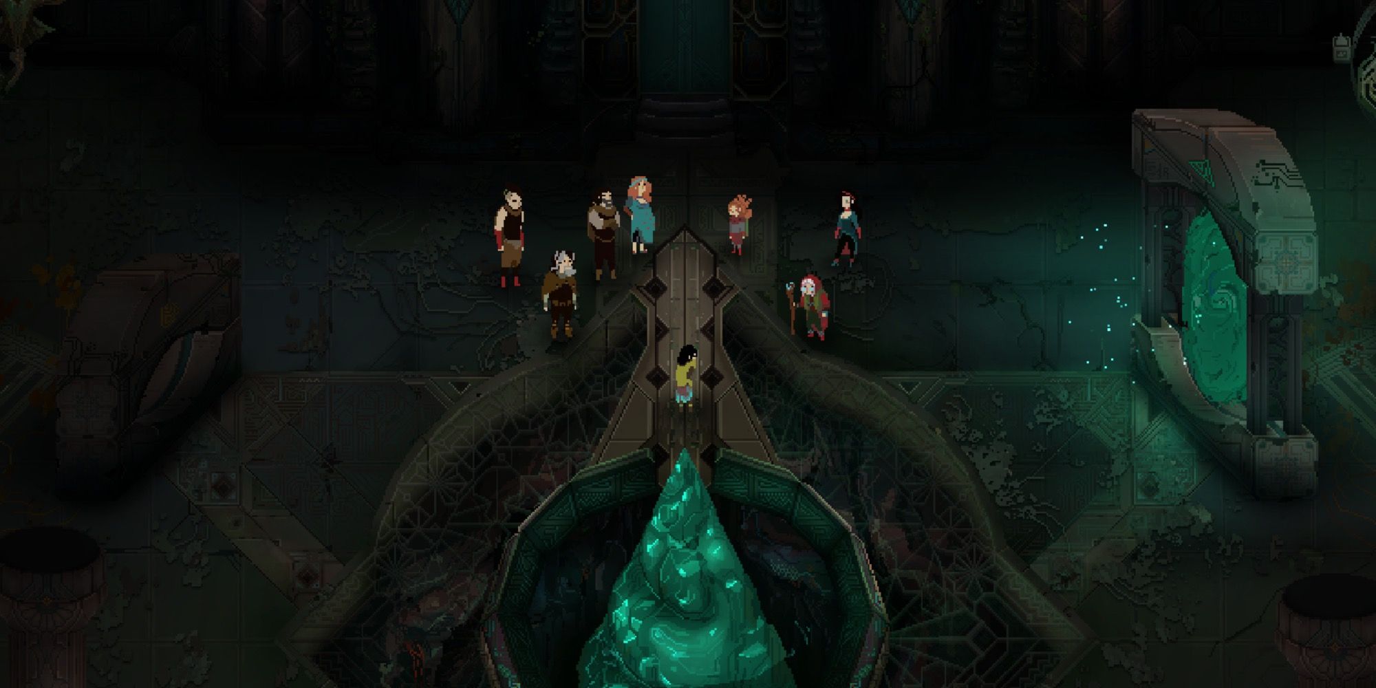 A cutscene featuring characters in Children Of Morta