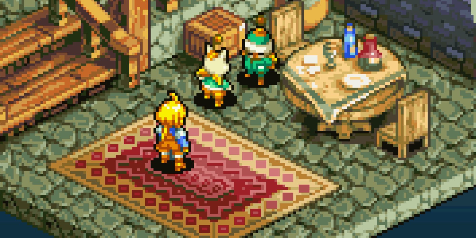 A cutscene featuring characters in Final Fantasy Tactics Advance
