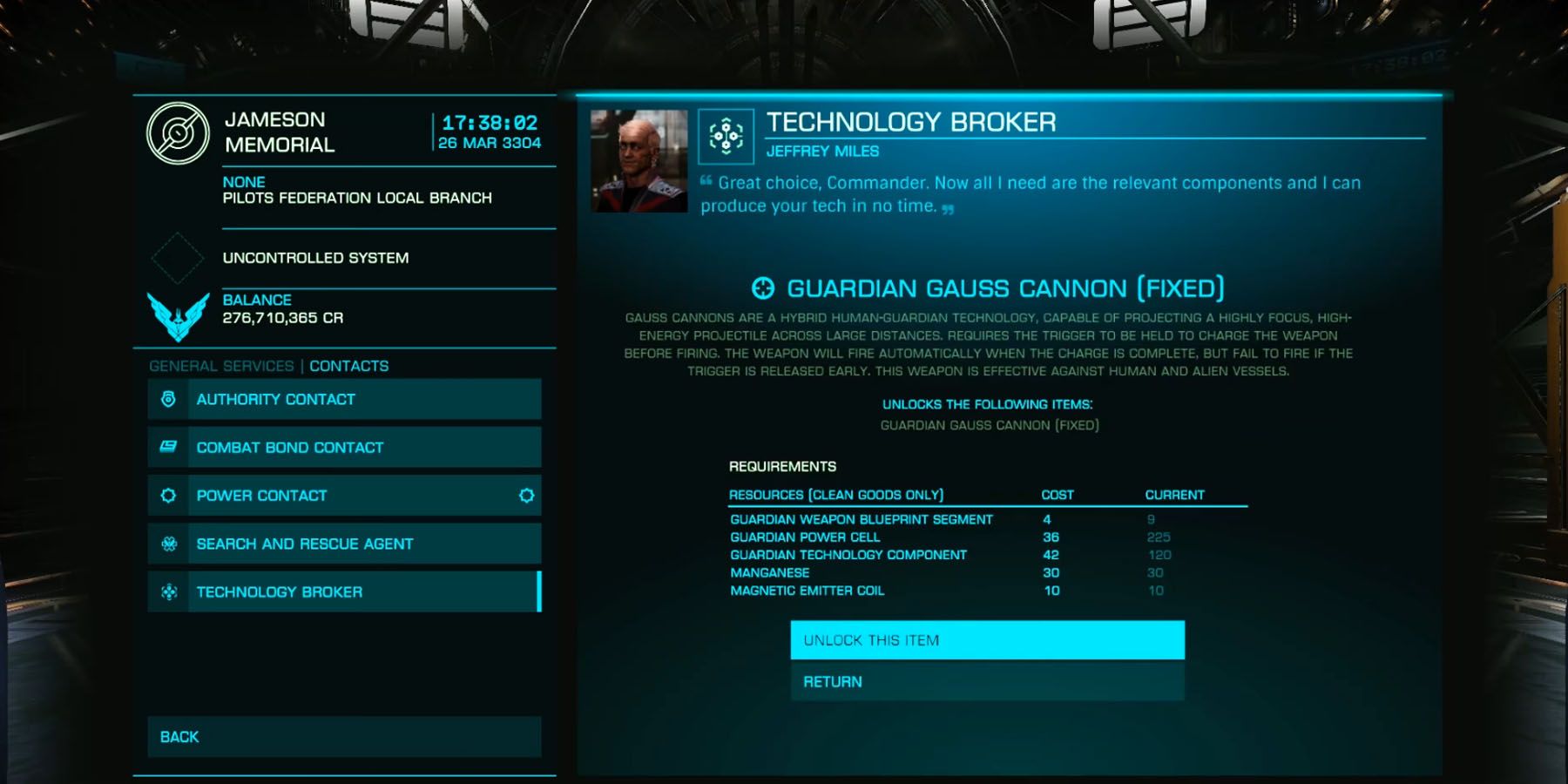 Elite Dangerous: How to Get Guardian Weapon Blueprints