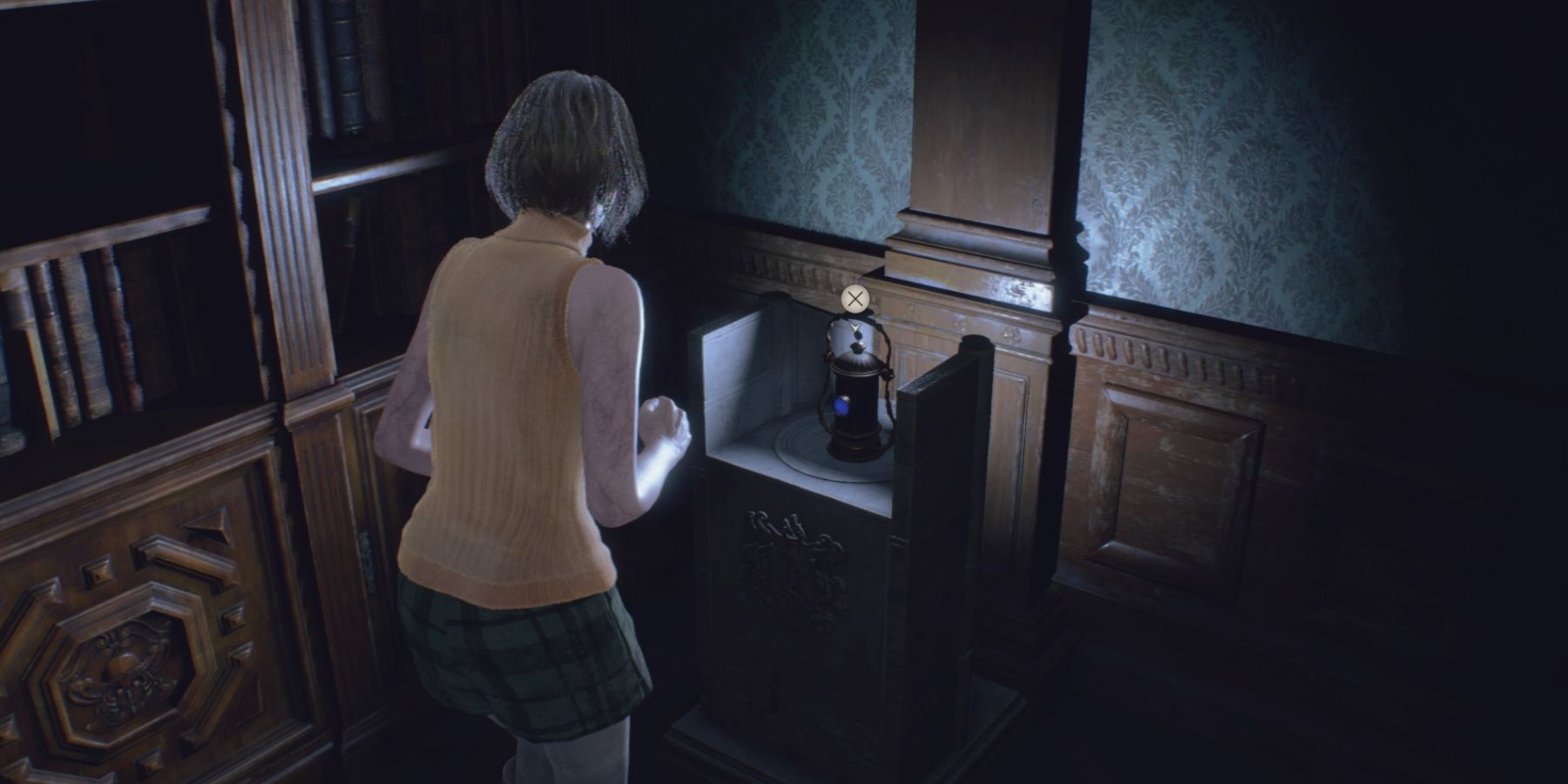 Ashley finds a lantern in Resident Evil 4 remake