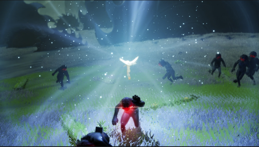 Gaia fighting off enemies