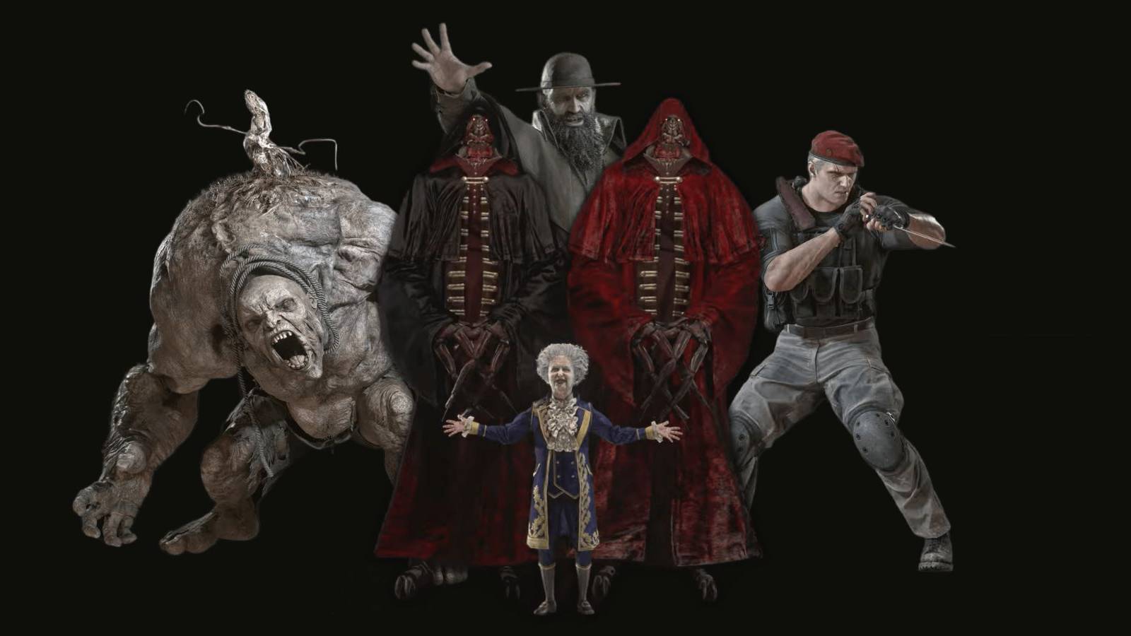 image showing some of the iconic bosses in the resident evil 4 remake.