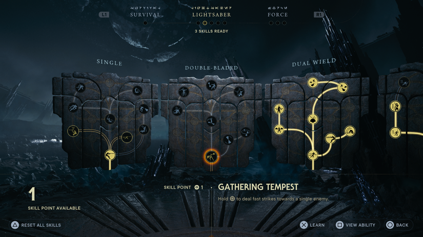 All Double-Bladed Lightsaber Stance Skills in Star Wars Jedi Survivor