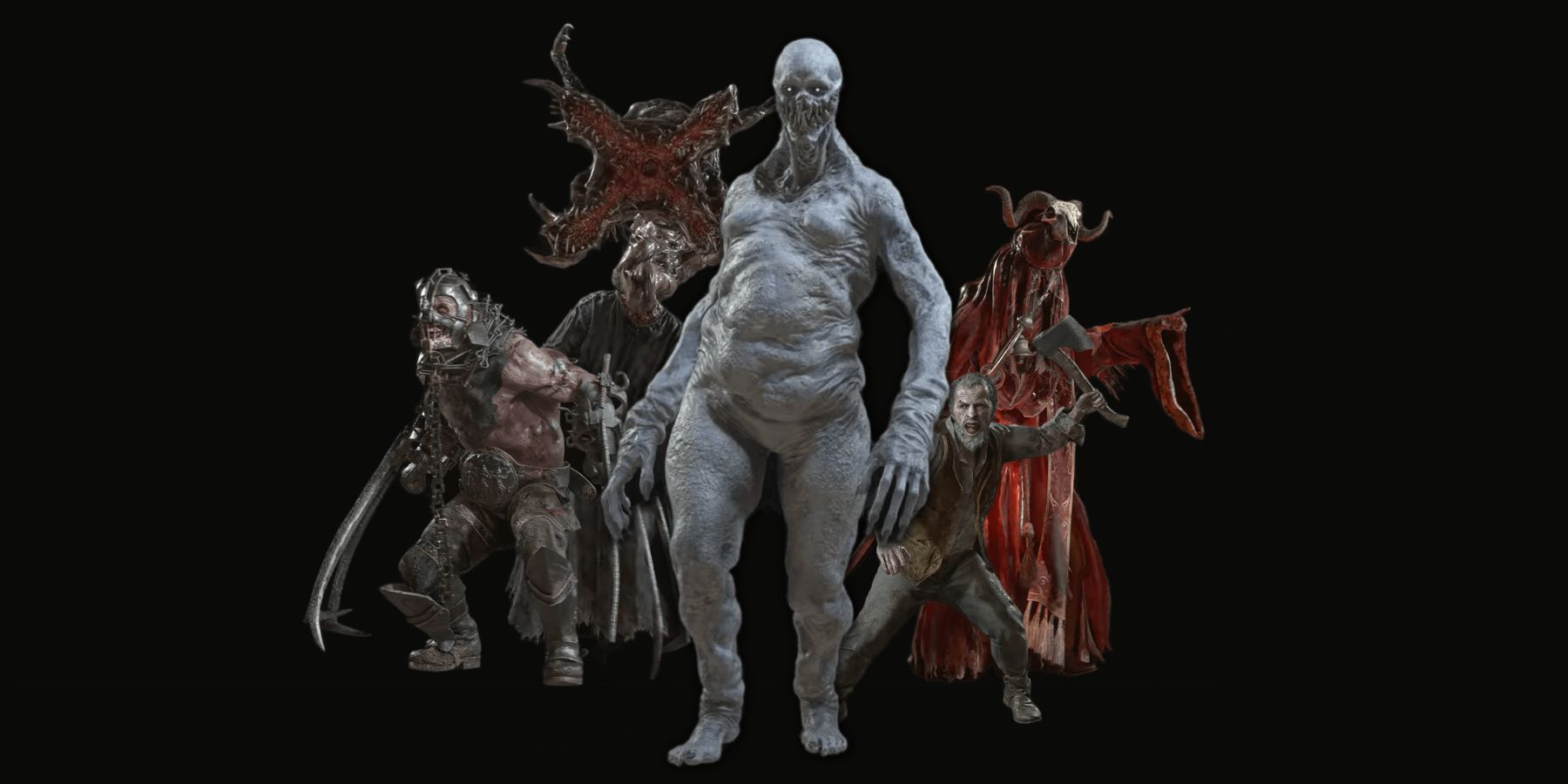 image showing iconic re4 remake enemies. 