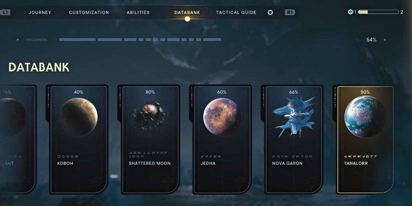 image showing a list of planets in star wars jedi survivor. 