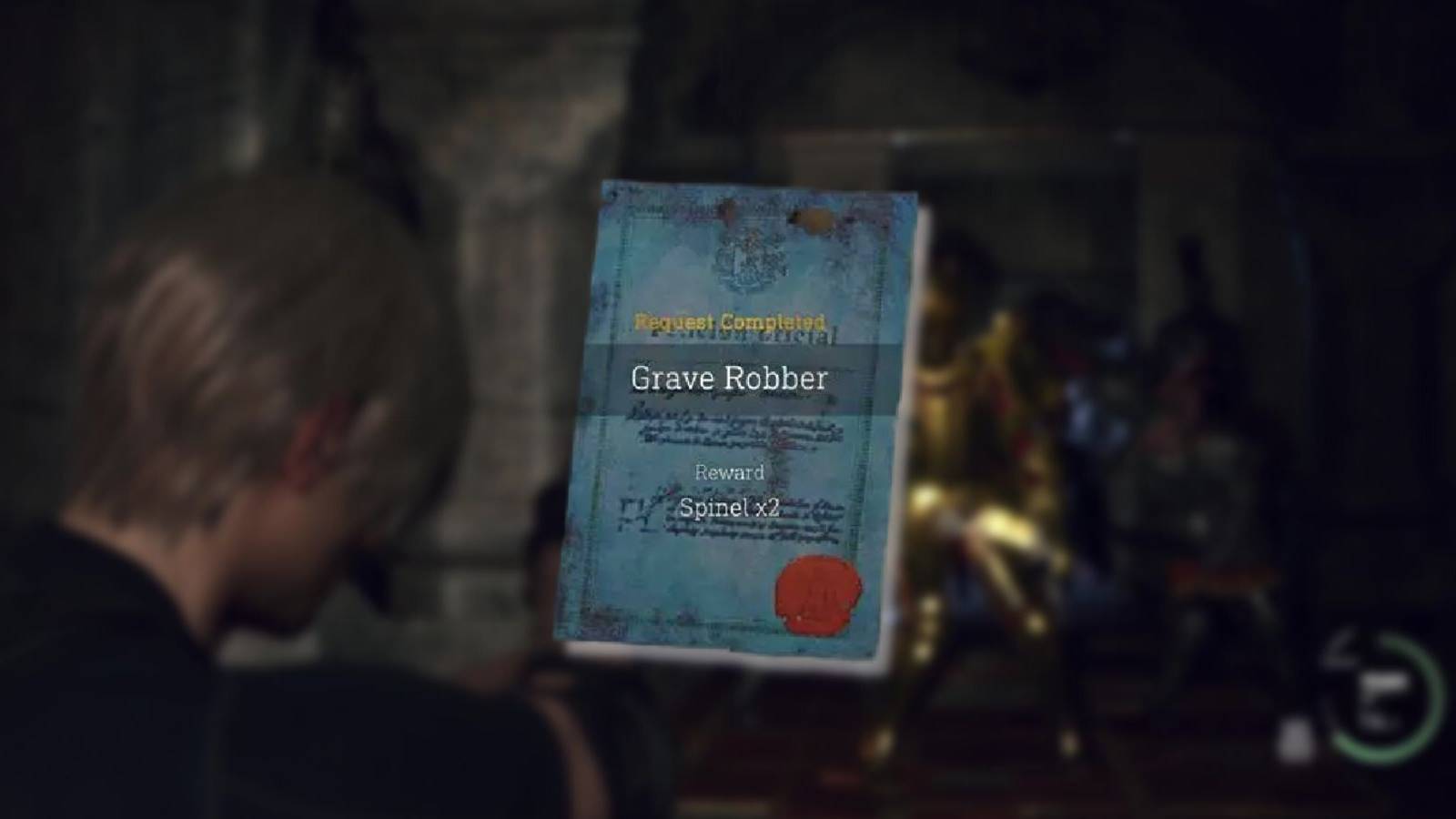 image showing a request in the resident evil 4 remake.