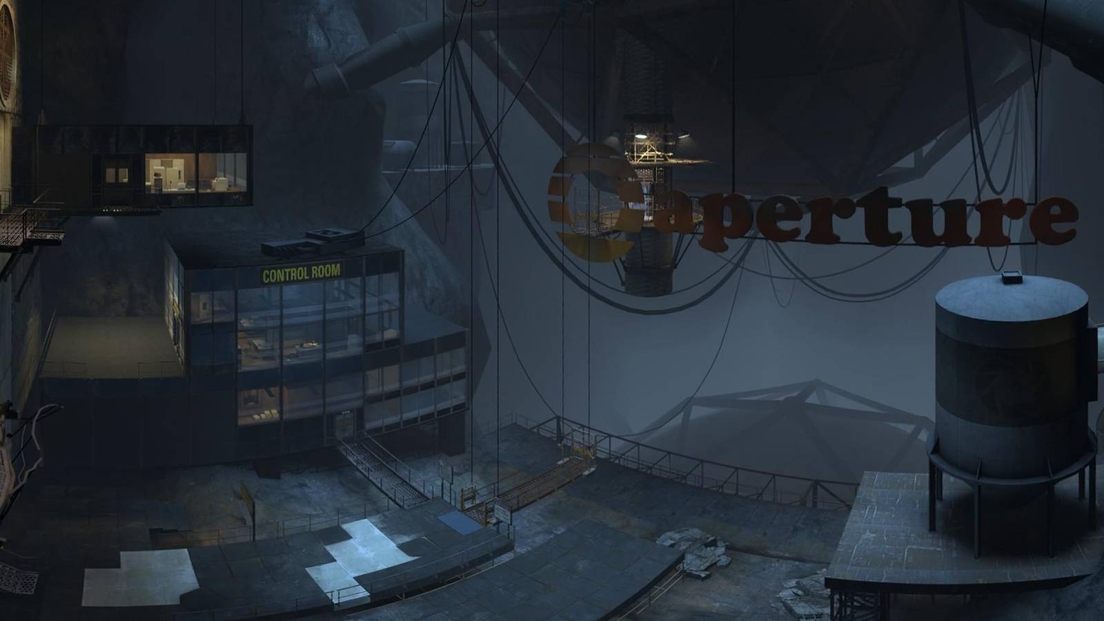 Abandoned Aperture Science labs in Portal 2