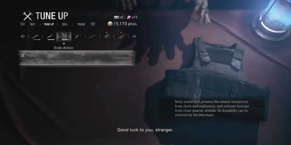 Repairing Body Armor in Resident Evil 4 remake