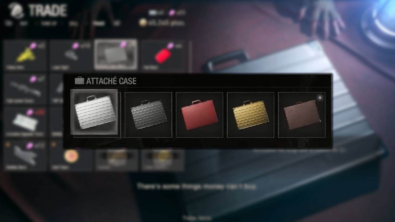 image showing all five attache cases in the re4 remake.