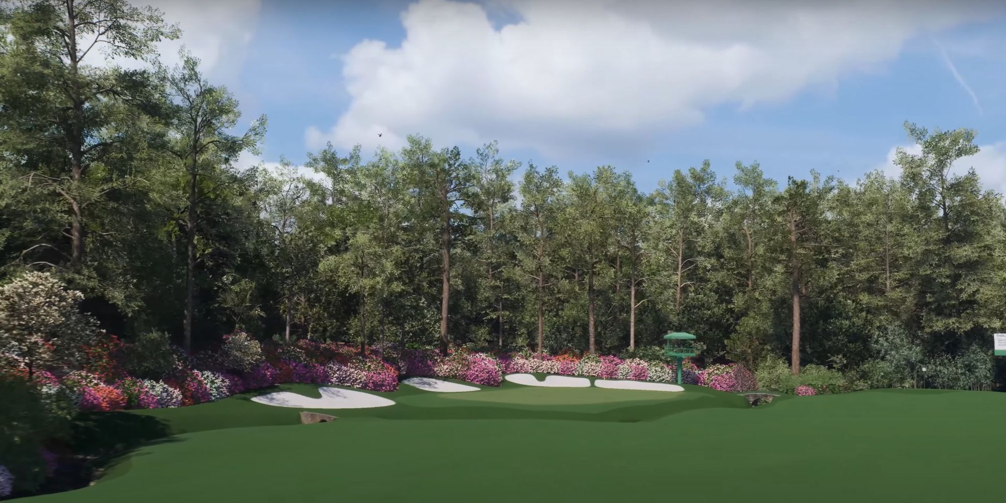 A screenshot of the Augusta National Course at hole 13 in EA Sports PGA Tour