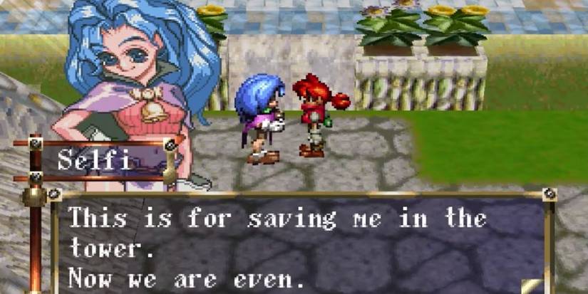 Koh interacting with Selfi in Azure Dreams