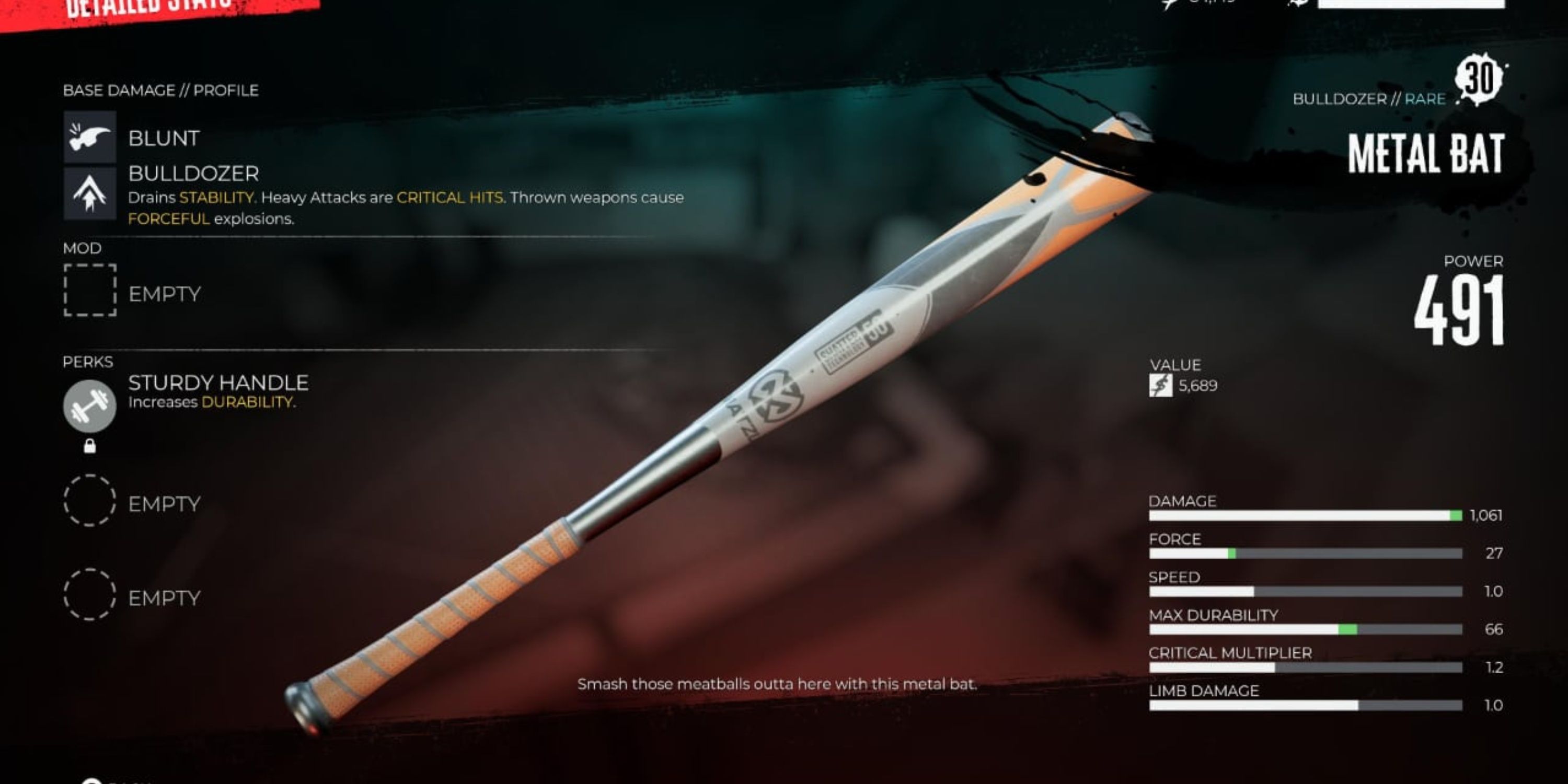 baseball bat in dead island 2