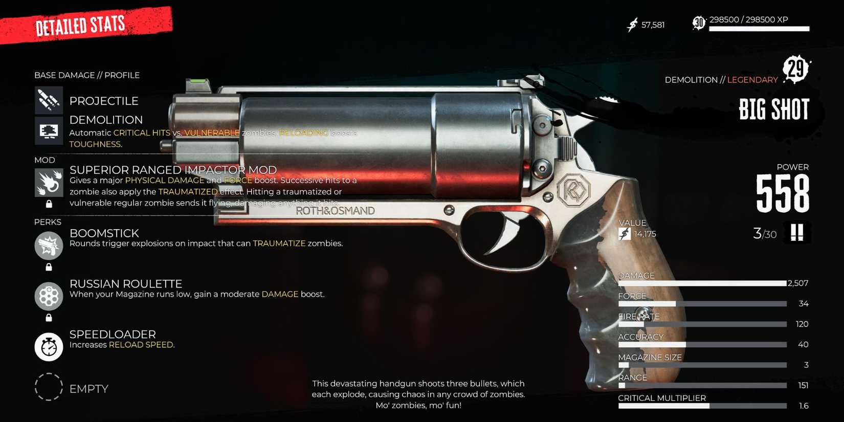 Big Shot pistol in Dead Island 2